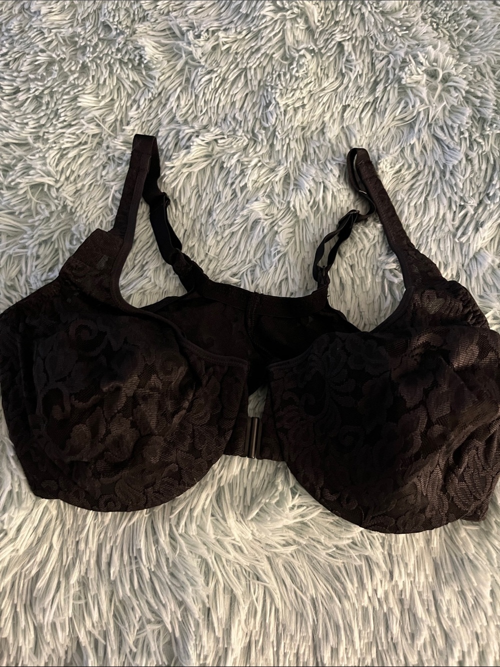 VICTORIA’S SECRET EMMA, FRONT CLOSURE, BLACK LACE UNLINED BRA NWT SIZE 38C